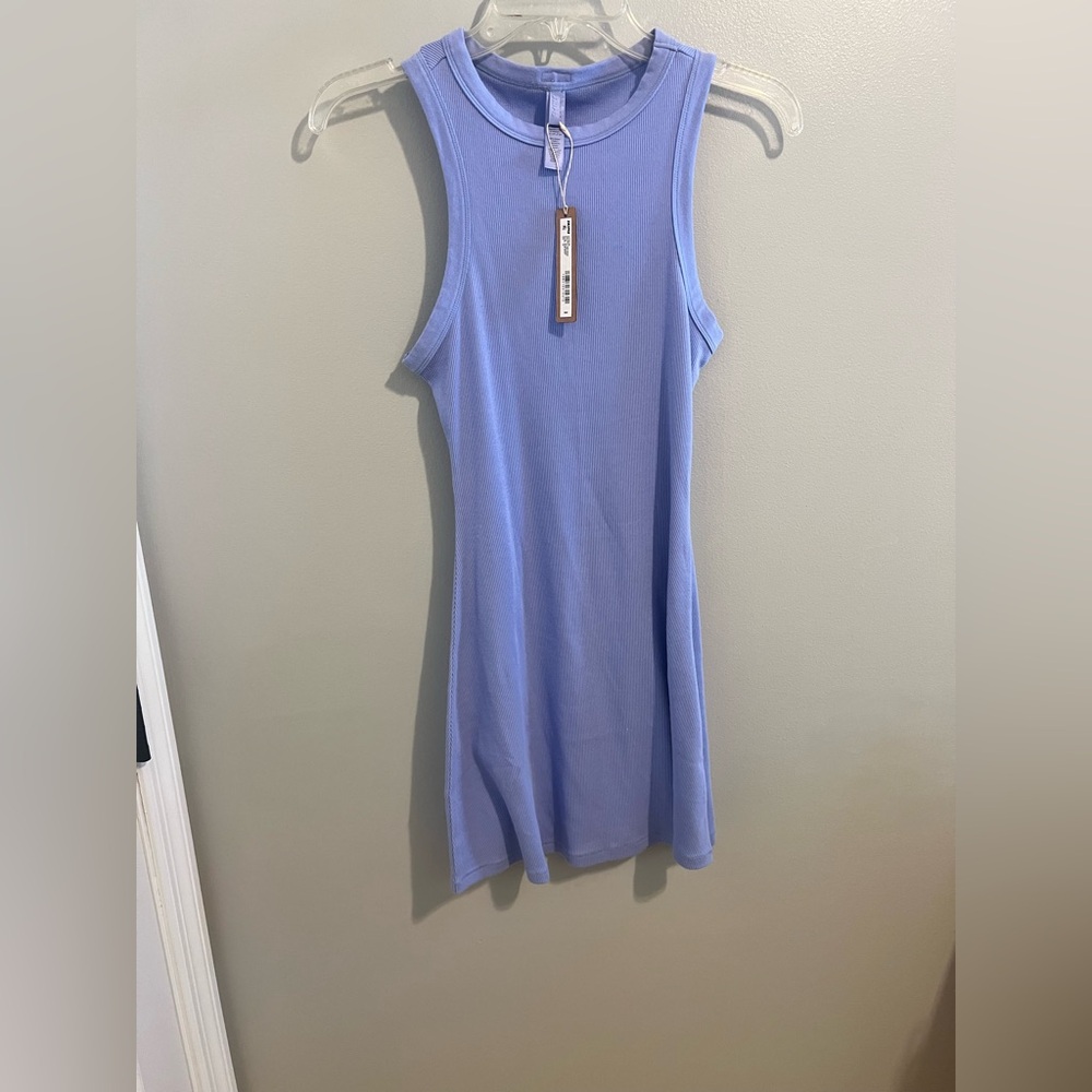 SKIMS Ribbed Blue Violet Tank Top